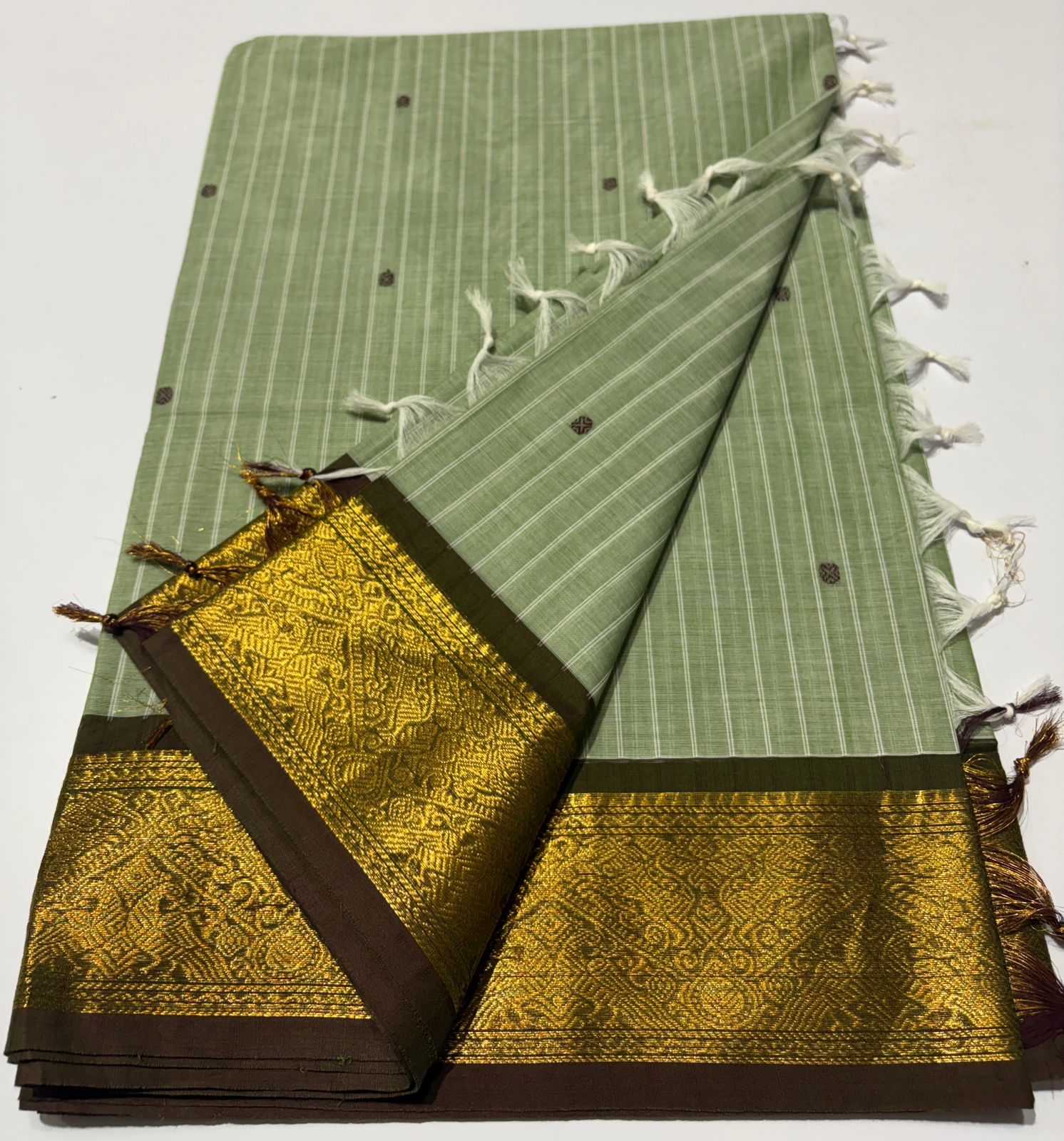 Tussar Silk or Mangalagiri Cotton-Silk Saree.